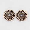 Tibetan Style Alloy Disc Spacer Beads TIBEB-LF9286Y-M-A-NR-2
