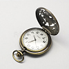 Vintage Hollow Zinc Alloy Quartz Watch Heads for Pocket Watch Pendant Necklace Making WACH-R005-27-3