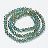 Electroplate Glass Beads Strands X-EGLA-A034-T6mm-J06-2