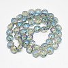 Electroplate Glass Beads Strands EGLA-Q084-12mm-06-2