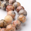 Round Natural Crazy Agate Bead Strands G-J346-07-10mm-1