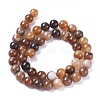 Natural Striped Agate/Banded Agate Beads Strands X-G-G582-6mm-55-2