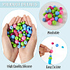 90Pcs 9 Styles Round Silicone Focal Beads SIL-TA0003-56-5