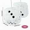 Dice Plush Cloth Pendant Decorations HJEW-SP0001-84A-2