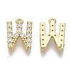 Brass Micro Pave Cubic Zirconia Charms KK-T060-05-W-G-NF-2