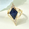 Brass Micro Pave Cubic Zirconia Cuff Rings for Women GG-CBA7610-11G-02-2