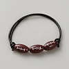 Sport Theme Acrylic Beaded Bracelets for Men Women BJEW-WH0022-55D-1