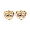 Brass Micro Pave Clear Cubic Zirconia Charms X-KK-S360-126-NF-1