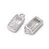 Brass Micro Pave Cubic Zirconia Pendants KK-P290-29P-2