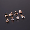 Brass Micro Pave Clear Cubic Zirconia Cartilage Earrings WGF4DCF-20-2