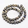 Natural Dalmatian Jasper Beads Strands G-D685-8mm-2