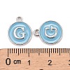 Platinum Plated Alloy Enamel Charms ENAM-S118-04G-P-3