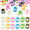 20Pcs UV Plating Opaque Acrylic European Beads OACR-TADJ0001-16C-1