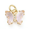 Brass Micro Pave Clear Cubic Zirconia Pendant ZIRC-P079-B01-11-1