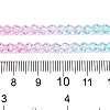 Gradient Color Baking Paint Glass Bead Strands DGLA-A039-T6mm-A05-5