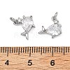 SHEGRACE Brass Micro Pave Clear Cubic Zirconia Charms XGRQ2O743-420P-3