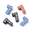 Alloy Rhinestone Slide Charms PALLOY-WH0070-23G-1