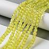 Spray Painted Crackle Glass Beads Strands CCG-Q001-4mm-04-1