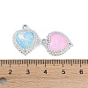 UV Plating Alloy with Mixed Color Glass Rhinestone Pendants FIND-M018-36P-3