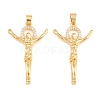 Easter Brass Micro Pave Clear Cubic Zirconia Pendants ZIRC-F148-14J-G-1