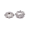 Tarnish Resistant 304 Stainless Steel 8-Petal Flower Bead Caps X-STAS-J011-03-3