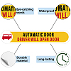 Mini PVC Coated Self Adhesive AUTOMATIC DOOR Warning Stickers STIC-WH0017-008-3