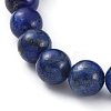 Buddha Natural Lapis Lazuli(Dyed) Beads Stretch Bracelets BJEW-JB04977-02-3