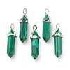 Synthetic Malachite Pointed Pendants G-M378-01P-A13-1