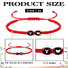 1Pc Adjustable Nylon Cord Braided Bracelets for Women Men BJEW-LP0001-31B-Y-2