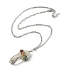 Quartz Crystal Pendant Necklaces NJEW-P287-01P-01-2