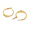 PVD Vacuum Plating 201 Stainless Steel Beaded Hoop Earrings with 304 Stainless Steel Pin for Women EJEW-F280-25G-2