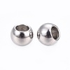 Tarnish Resistant 202 Stainless Steel Stopper Beads STAS-I100-16P-2