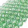 Frosted Transparent Glass Bead Strands GLAA-P065-10mm-04-2