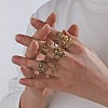 6Pcs 201 Stainless Steel Finger Rings for Men FS-WG288A9-02-3