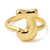 Initials Brass Open Cuff Ring for Women RJEW-N046-02J-G-2