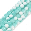 Frosted Crackle Glass Beads Strands GLAA-U001-6mm-M02-1