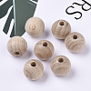 Undyed Natural Beech Wood Beads X-WOOD-T020-01B-5
