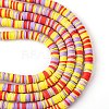 Handmade Polymer Clay Beads Strands CLAY-R089-6mm-T02B-40-5