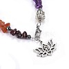 Natural & Synthetic Mixed Stone Charm Bracelets BJEW-JB04267-3
