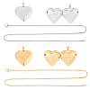Unicraftale DIY Valentine's Day Themed Pendant Necklaces Making Kits DIY-UN0002-06-1