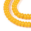 Opaque Spray Painted Glass Beads GLAA-ZX008-6mm-18K-3