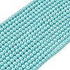 Eco-Friendly Dyed Glass Pearl Round Beads Strands HY-A002-4mm-RB104-1