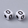 White Opaque Acrylic Beads X-MACR-R869-02O-2