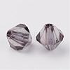 Faceted Bicone Transparent Acrylic Beads DBB4mm-60-2