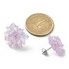 Resin Flower Stud Earrings with 304 Stainless Steel Pins EJEW-JE05359-01-2