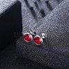 925 Sterling Silver Stud Earrings EJEW-BB30646-5-2