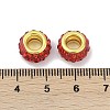 Alloy Rhinestone Clay Pave Beads ALRI-D300-04G-16-3