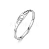 Hollow Moon Phase 304 Stainless Steel Finger Rings FS-WG454BE-03-2