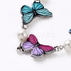 Link Bracelets & Dangle Earrings & Necklaces Jewelry Sets SJEW-JS01081-1-8