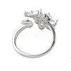 Brass Pave Clear Cubic Zirconia Earring Findings KK-D369-10P-3
